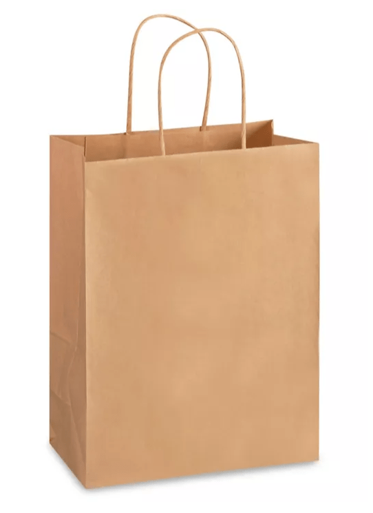 Kraft Paper Shopping Bags - 10 x 5 x 13", Debbie