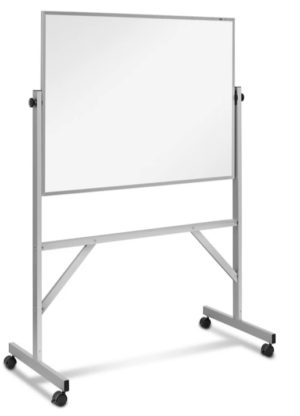 Magnetic Steel Mobile Dry Erase Board - 4 x 3'