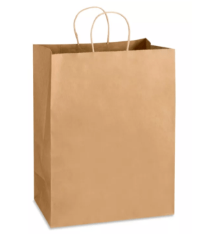 Kraft Paper Shopping Bags - 13 x 7 x 17", Mart