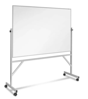 Nonmagnetic Melamine Mobile Dry Erase Board - 6 x 4'