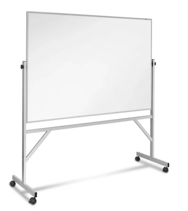 Nonmagnetic Melamine Mobile Dry Erase Board - 6 x 4'