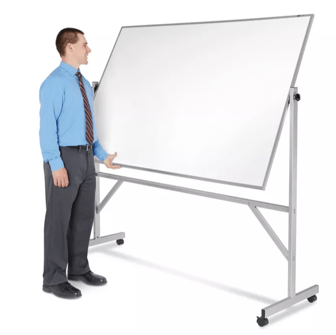 Nonmagnetic Melamine Mobile Dry Erase Board - 6 x 4' - Image 2