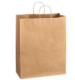 Kraft Paper Shopping Bags - 16 x 6 x 19 1?4", Queen