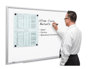 Magnetic Steel Dry Erase Board - 4 x 3'