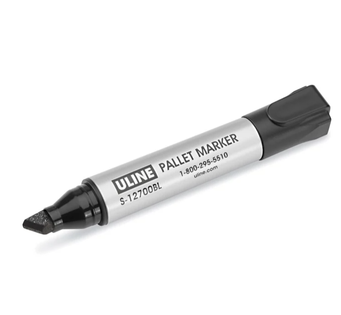 Uline Pallet Markers - Chisel-Tip, Black