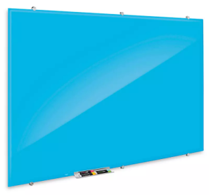 Magnetic Glass Dry Erase Board - Colored, 6 x 4'