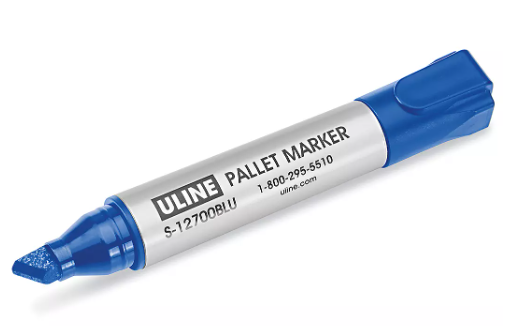 Uline Pallet Markers - Chisel-Tip, Blue