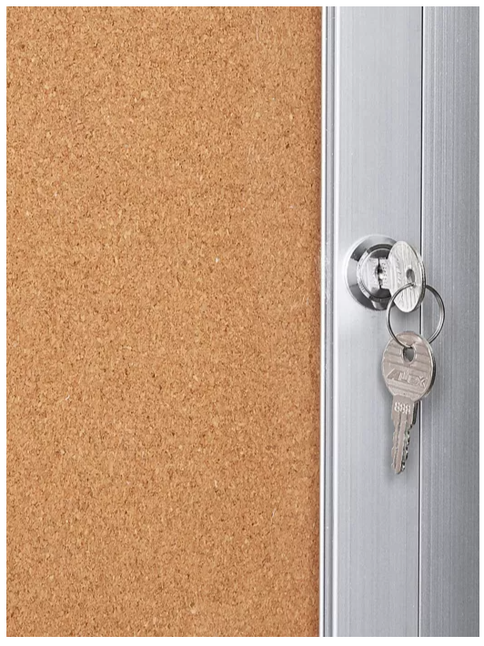 Enclosed Cork Board with Aluminum Frame - 2 x 3' - Image 4