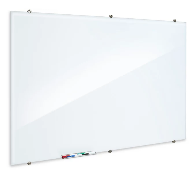 Magnetic Glass Dry Erase Board - White, 6 x 4'