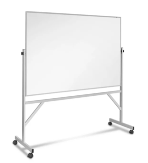 Magnetic Porcelain Mobile Dry Erase Board - 6 x 4'