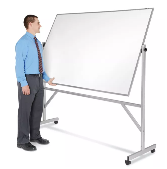 Magnetic Porcelain Mobile Dry Erase Board - 6 x 4' - Image 2