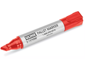 Uline Pallet Markers - Chisel-Tip, Red