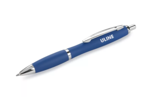 Uline Comfort Grip Ballpoint Pen - Medium Tip, Blue