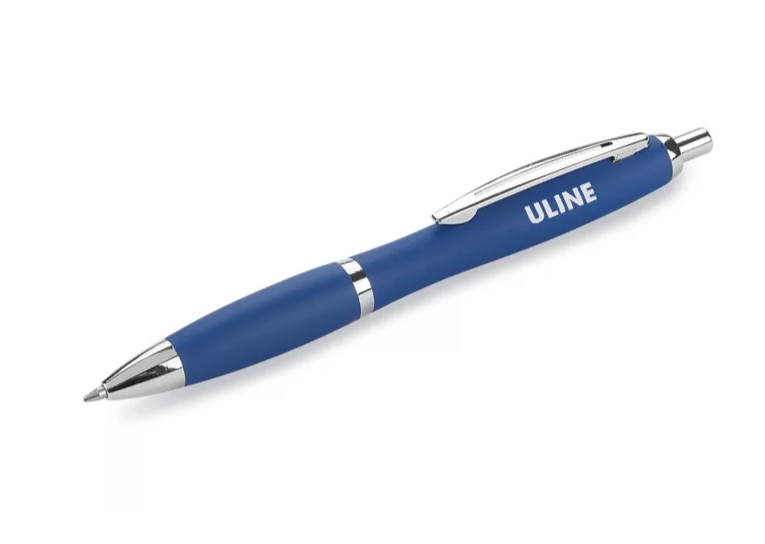 Uline Comfort Grip Ballpoint Pen - Medium Tip, Blue