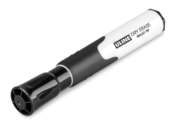 Uline Dry Erase Markers - Bullet Tip, Black