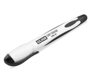 Uline Dry Erase Markers - Fine Tip, Black