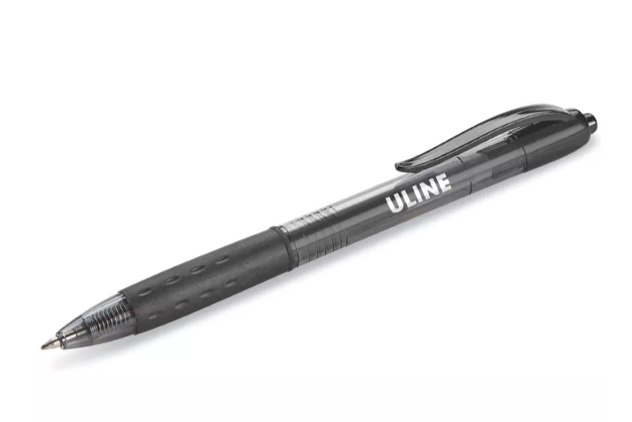 Uline Easy Glide Gel Pen - Medium Tip, Black