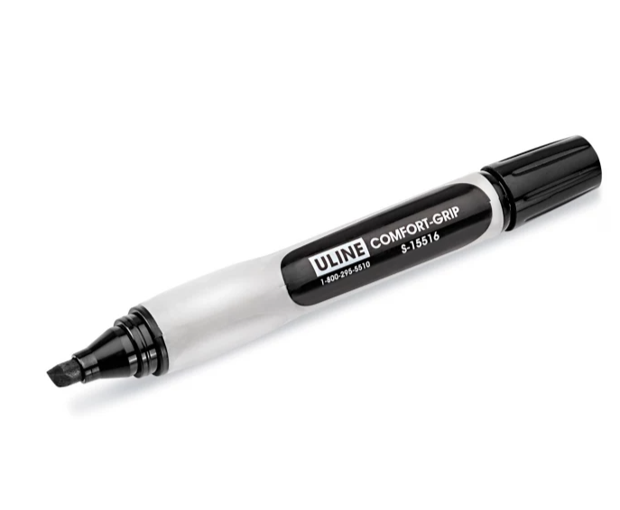 Uline Pallet Markers - Comfort-Grip Chisel-Tip, Black