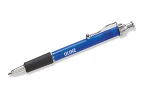 Uline Retractable Ballpoint Pen - Medium Tip, Black