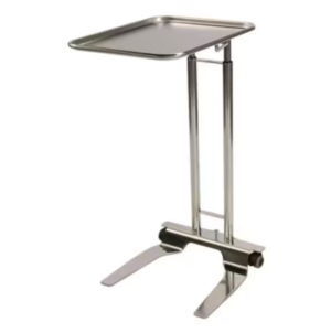 Mayo Stand Tray / Swivel Casters / Foot-Pedal Operated Lock Each