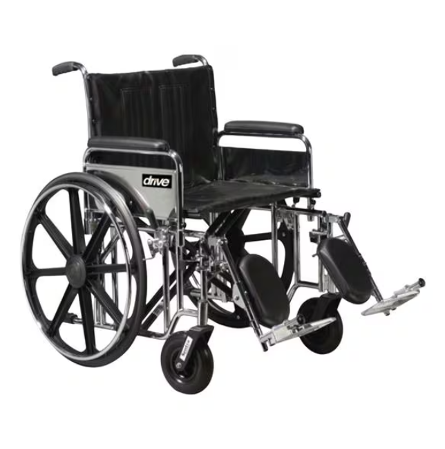Sentra Extra Heavy Duty Transport Wheelchair 500lb Capacity Adult