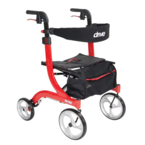 Nitro Walker Rollator 300lb Capacity 10" Front/8" Back Wheels