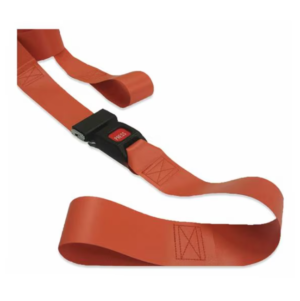 Restraint Strap Vinyl Metal Push Button Buckle, Loop Lock Ends Each