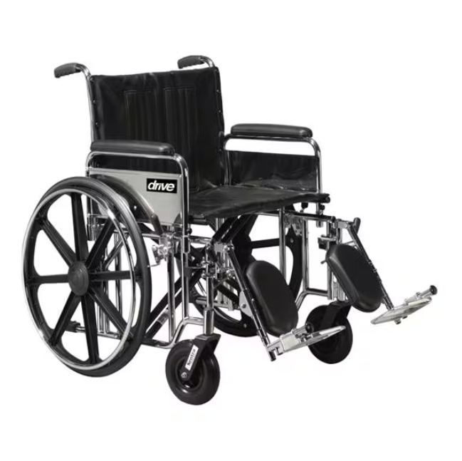 Sentra Extra Heavy Duty Transport Wheelchair 500lb Capacity Adult