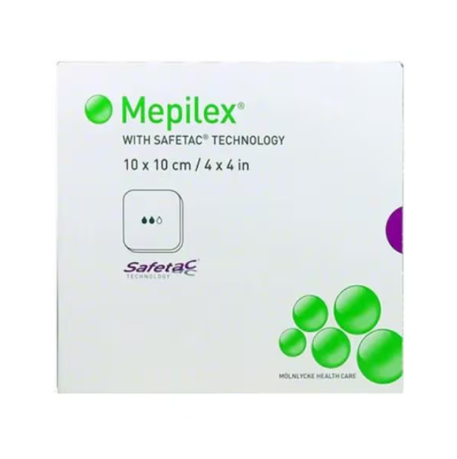 Mepilex Foam Dressing 4x4" Sterile Non-Adherent Self-Adhesive Absorbent LF, 14 BX/CA
