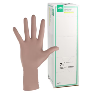 SensiCare Neoprene / Polychloroprene Surgical Gloves 7.5 Light Brown, 4 BX/CA