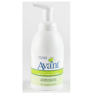 Avant Foam Sanitizer 18 oz Pump Bottle Unscented 6/Ca