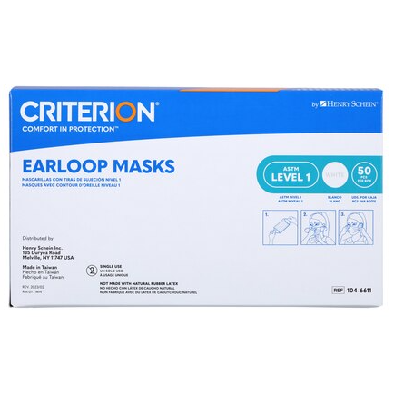 Criterion Mask ASTM Level 1 White Adult 50/Bx - Image 6