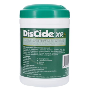 DisCide XRA Wipes Sanitizer Canister Wintergreen 160/Pk