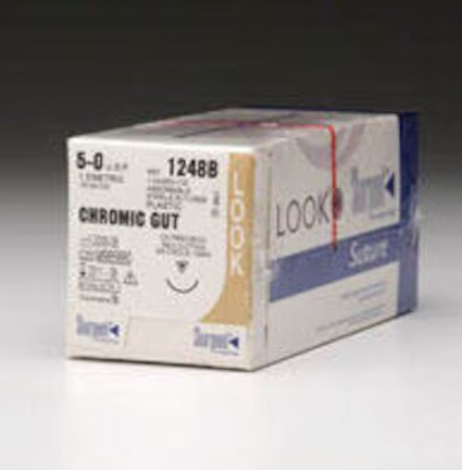 Look Suture 2-0 27" Chromic Gut Monofilament C-7 Undyed Beige 12/Bx