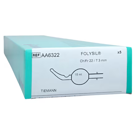 Cysto-Care Folysil 2-Way Foley Catheter Coude Tapered Tip Slcn100% 22Fr 15cc
