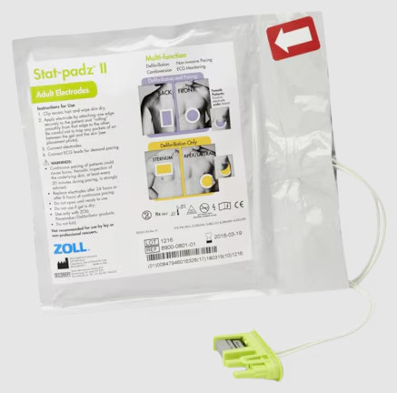 Stat-Padz II Multifunction Pad Adult New For Defibrillator Macrolyte Gel 1Pr