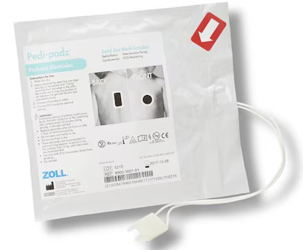 Pedi-Padz AED Electrode Pad Pediatric New f/ Zll Pcmkr/Defib Sld Plmr Hydrgl Ea